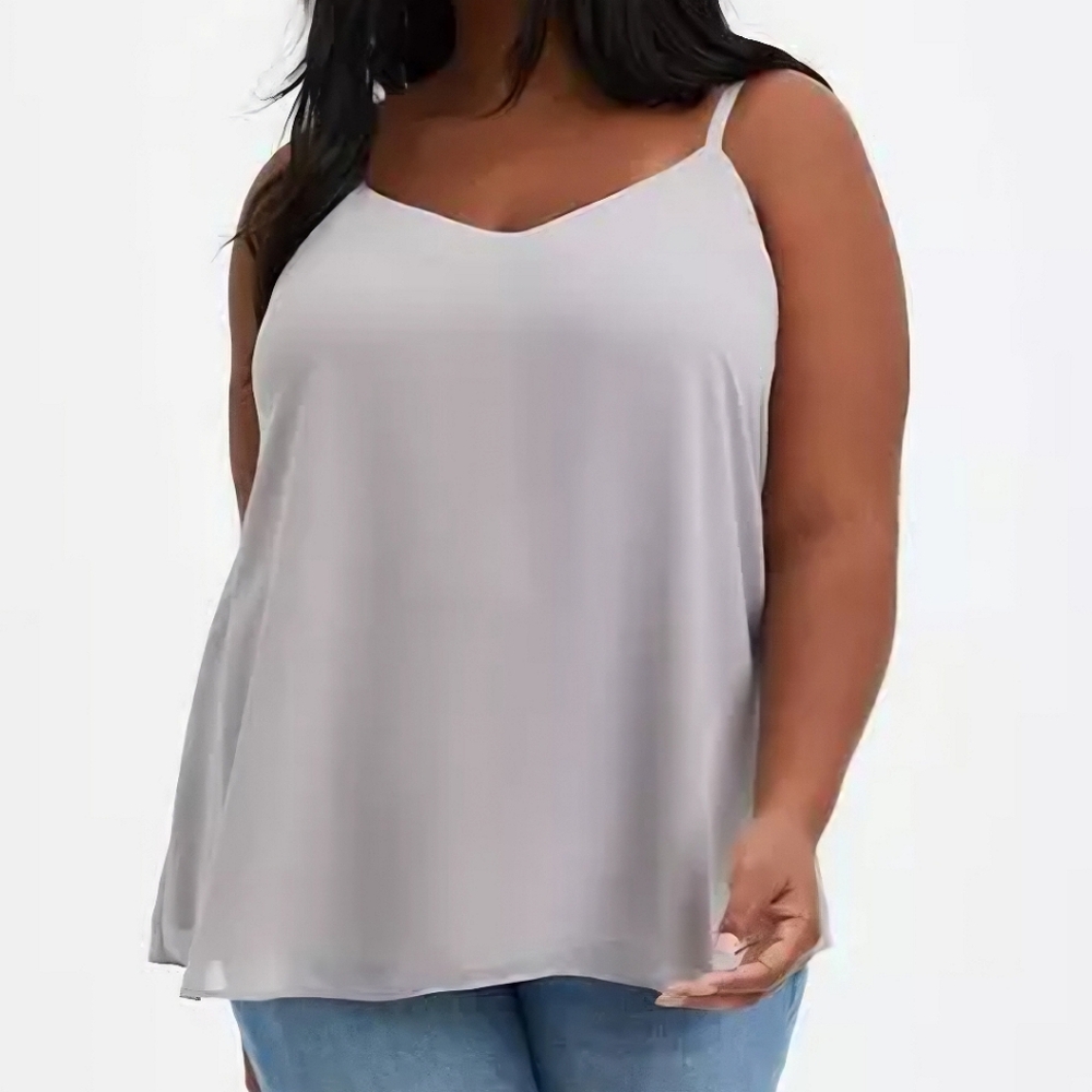 NWT ash gray grey Torrid Sophie swing cami camisole spaghetti strap tank top 4
